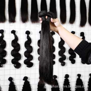 Hair Extension Raw brazilian Human cuticle aligned straight hair bundles